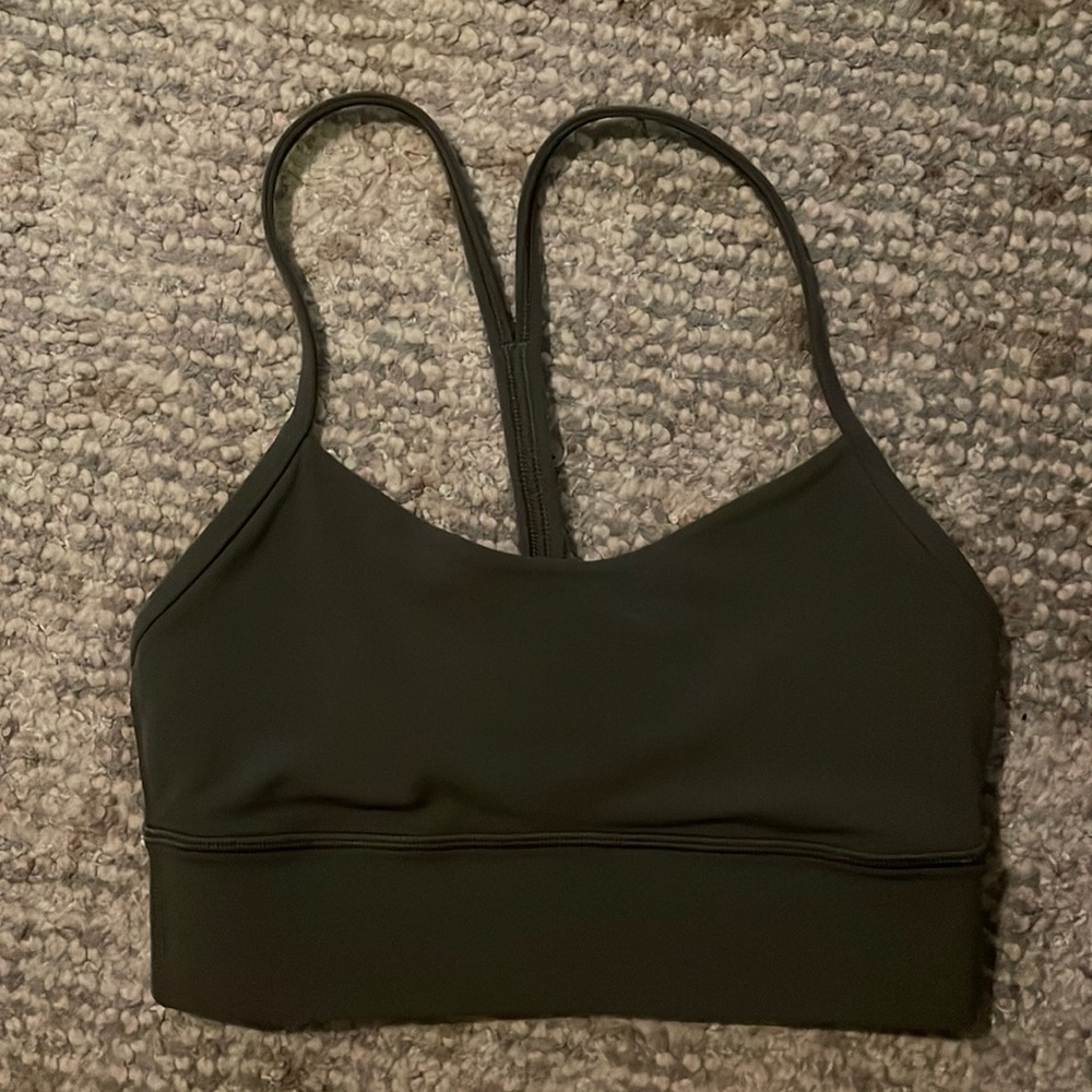 Olive green Lululemon sports bra size 4